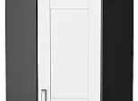 Шкаф верхний угловой Лофт White Silk/Graphite 716*600*600