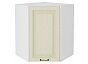 Шкаф верхний угловой Ницца Дуб крем/Белый 716*600*600