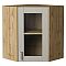 Шкаф верхний угловой остекленный Лофт Grey Silk/Дуб Вотан 716*600*600 Шкаф верхний угловой остекленный Лофт Grey Silk/Дуб Вотан 716*600*600