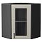 Шкаф верхний угловой остекленный Лофт Grey Silk/Graphite 716*600*600 Шкаф верхний угловой остекленный Лофт Grey Silk/Graphite 716*600*600