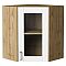 Шкаф верхний угловой остекленный Лофт White Silk/Дуб Вотан 716*600*600 Шкаф верхний угловой остекленный Лофт White Silk/Дуб Вотан 716*600*600