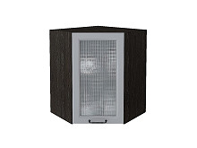 

Шкаф верхний угловой остекленный Ницца