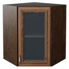 Шкаф верхний угловой остекленный Шале Brown Dreamline