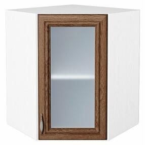 Шкаф верхний угловой остекленный Шале Brown Dreamline