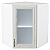 Шкаф верхний угловой остекленный Шале White Dreamline Белый 716*600*600