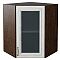 Шкаф верхний угловой остекленный Шале White Dreamline Венге 716*600*600 Шкаф верхний угловой остекленный Шале White Dreamline Венге 716*600*600
