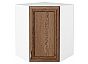 Шкаф верхний угловой Шале Brown Dreamline Белый 716*600*600