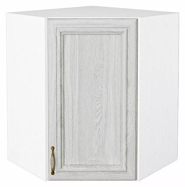 Шкаф верхний угловой Шале White Dreamline Белый 716*600*600