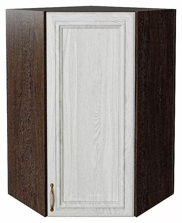 Шкаф верхний угловой Шале White Dreamline Венге 920*600*600