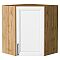 Шкаф верхний угловой Сканди White Silkwood/Дуб Вотан 716*600*600