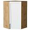 Шкаф верхний угловой Сканди White Silkwood/Дуб Вотан 920*600*600