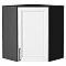 Шкаф верхний угловой Сканди White Silkwood/Graphite 716*600*600