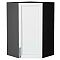 Шкаф верхний угловой Сканди White Silkwood/Graphite 920*600*600