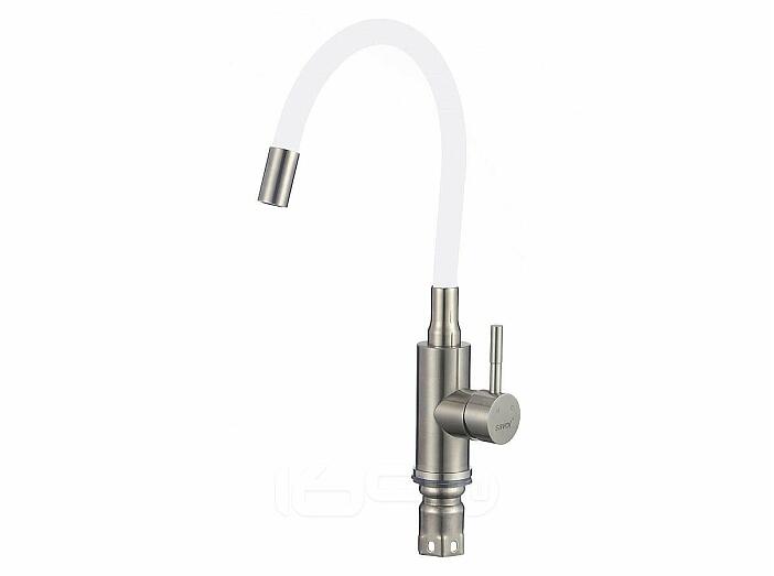 Смеситель для кухни 345/215 1Р Белый сатин