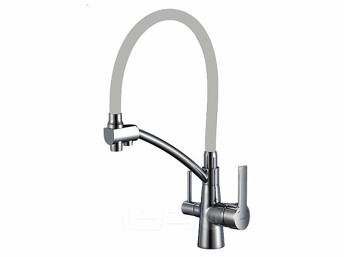 Смеситель для кухни 440/221 2Р Серый сатин