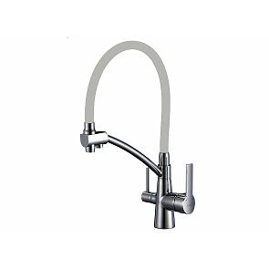 Смеситель для кухни 440/221 2Р Серый сатин