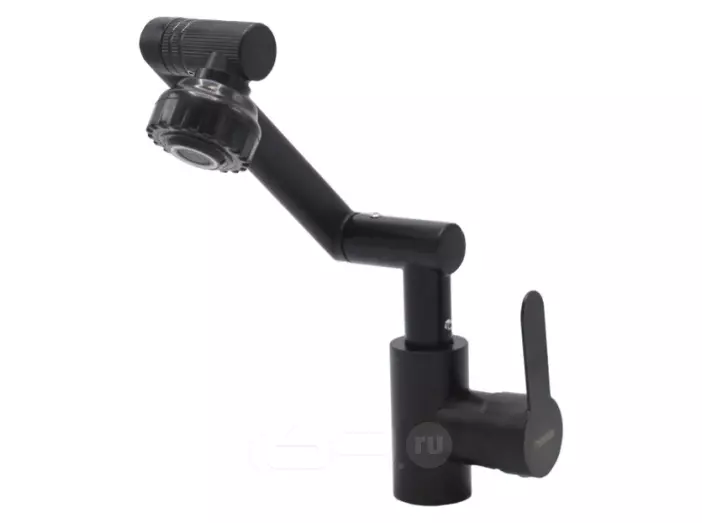Смеситель для кухни D4095-7 с подвижным изливом, черный
