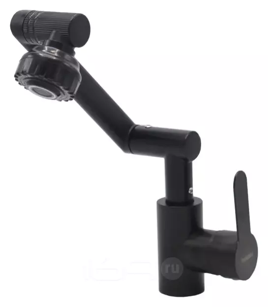 Смеситель для кухни D4095-7 с подвижным изливом, черный