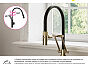 Смеситель для кухни с гибким изливом, матовое золото, Grange, IDDIS, GRAMGFLi05