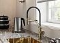 Смеситель для кухни с гибким изливом, матовое золото, Grange, IDDIS, GRAMGFLi05