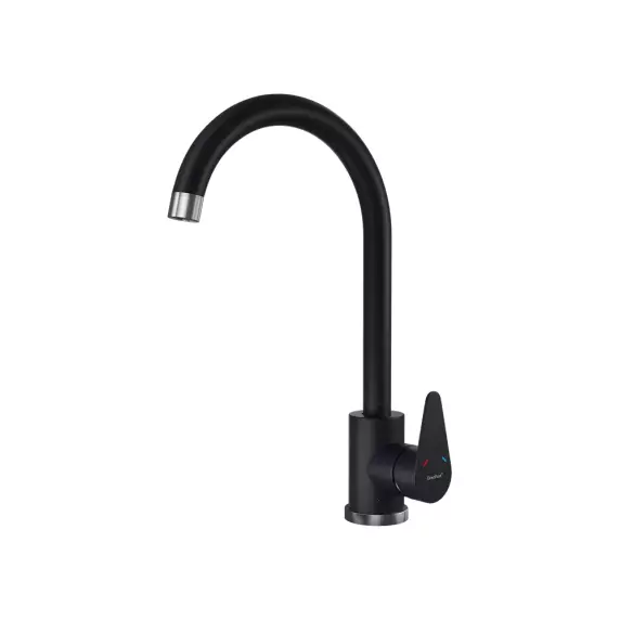 Смеситель для кухни U-обр. GranFest QUARZ Z-5412 (черный)