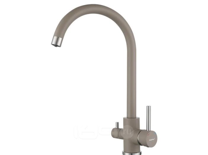 Смеситель для кухни U-обр. с краном питьевой воды GranFest QUARZ Z-5420 (песочный)