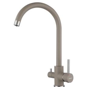 Смеситель для кухни U-обр. с краном питьевой воды GranFest QUARZ Z-5420 (песочный)