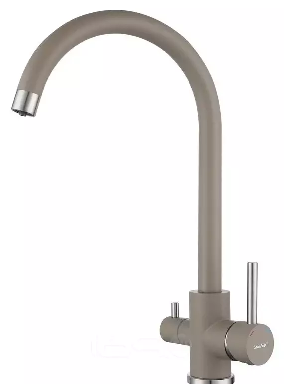Смеситель для кухни U-обр. с краном питьевой воды GranFest QUARZ Z-5420 (песочный)
