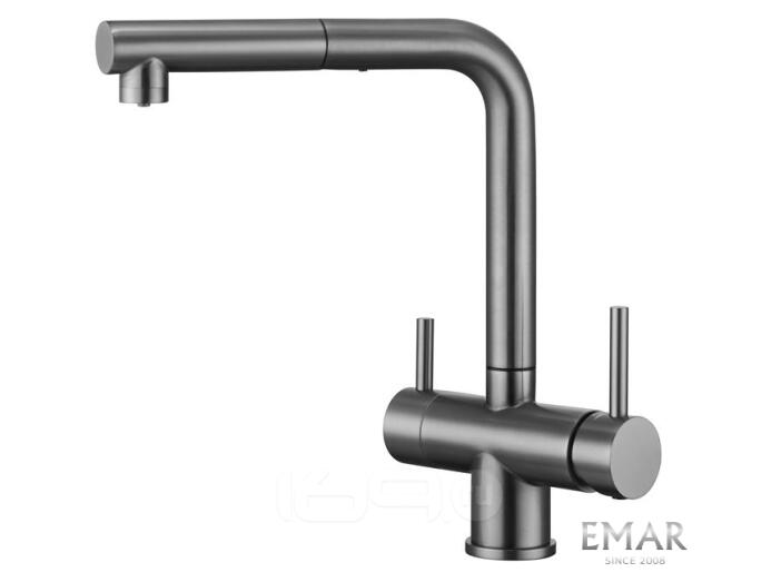 Смеситель кухонный EMAR ECB - 7017 PVD dark