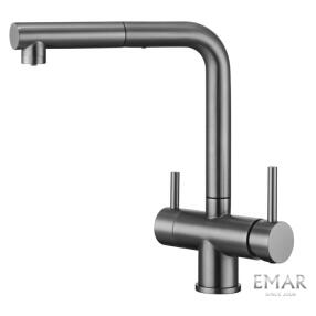 Смеситель кухонный EMAR ECB - 7017 PVD dark