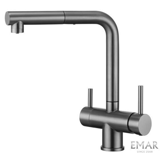 Смеситель кухонный EMAR ECB - 7017 PVD dark