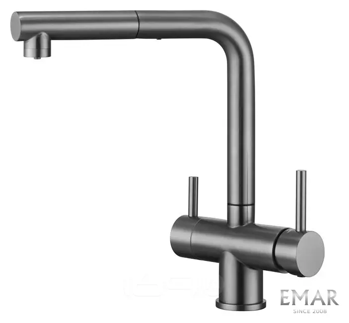 Смеситель кухонный EMAR ECB - 7017 PVD dark