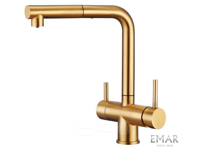Смеситель кухонный EMAR ECB - 7017 PVD Golden