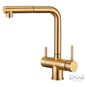 Смеситель кухонный EMAR ECB - 7017 PVD Golden