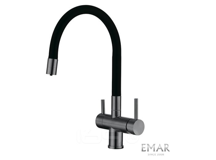 Смеситель кухонный EMAR ЕС - 3015 PVD Dark