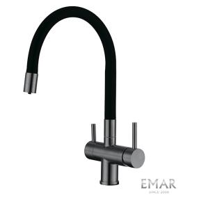 Смеситель кухонный EMAR ЕС - 3015 PVD Dark