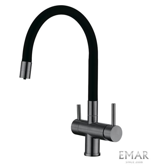 Смеситель кухонный EMAR ЕС - 3015 PVD Dark