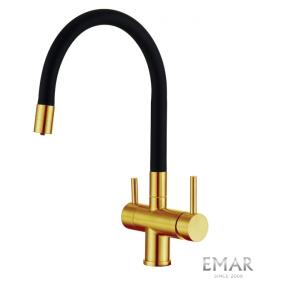 Смеситель кухонный EMAR ЕС - 3015 PVD Golden