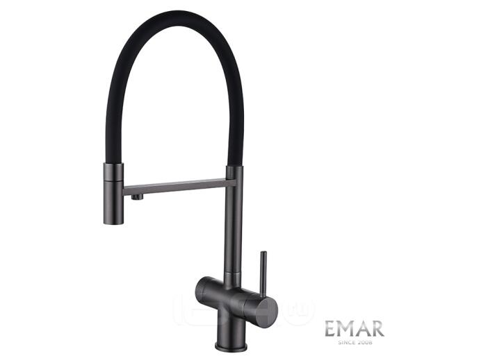 Смеситель кухонный EMAR ЕС - 7024 PVD Dark