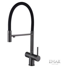 Смеситель кухонный EMAR ЕС - 7024 PVD Dark