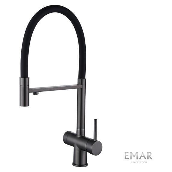 Смеситель кухонный EMAR ЕС - 7024 PVD Dark