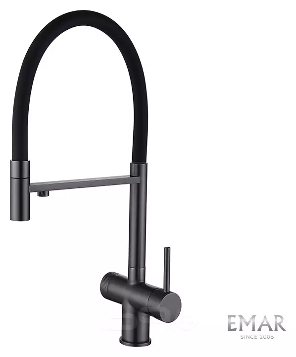Смеситель кухонный EMAR ЕС - 7024 PVD Dark