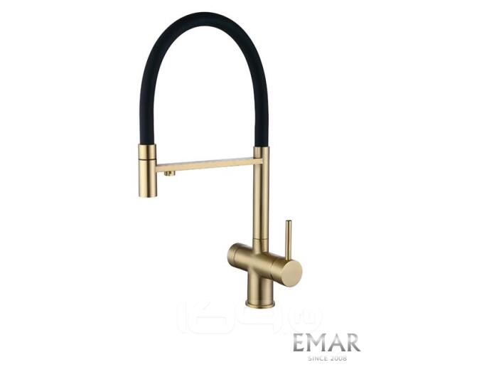 Смеситель кухонный EMAR ЕС - 7024 PVD Golden