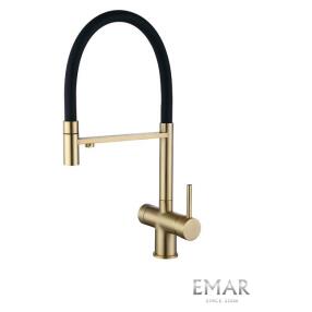 Смеситель кухонный EMAR ЕС - 7024 PVD Golden