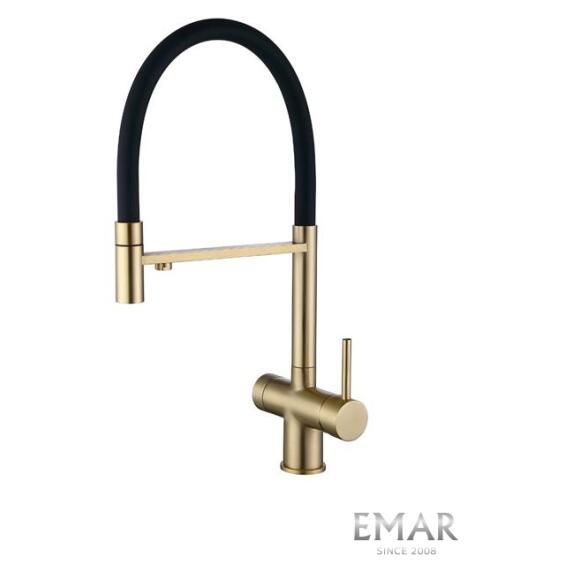 Смеситель кухонный EMAR ЕС - 7024 PVD Golden