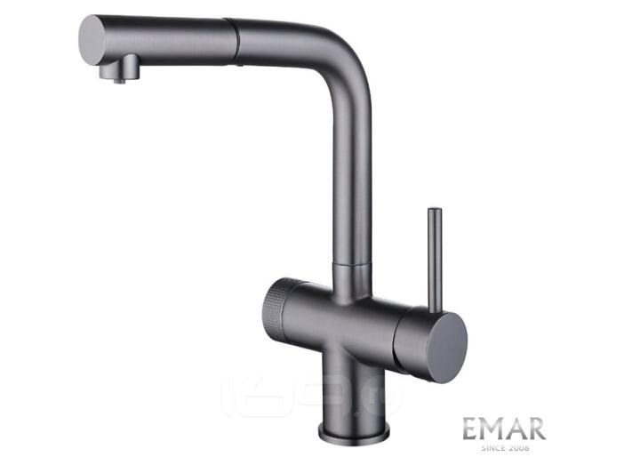Смеситель кухонный EMAR ЕС - 7026 PVD Dark