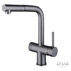 Смеситель кухонный EMAR ЕС - 7026 PVD Dark