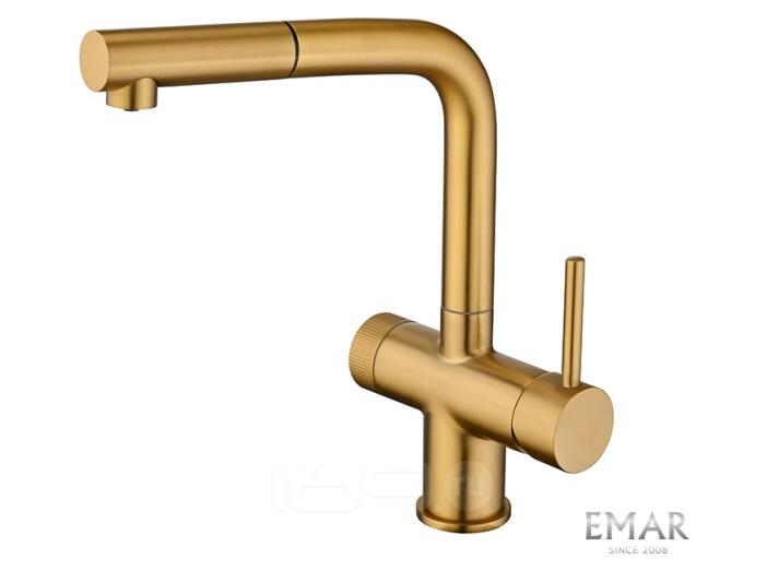 Смеситель кухонный EMAR ЕС - 7026 PVD Golden
