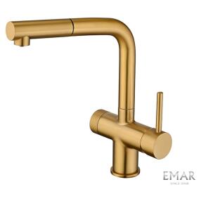 Смеситель кухонный EMAR ЕС - 7026 PVD Golden