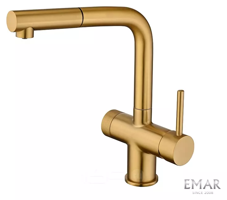 Смеситель кухонный EMAR ЕС - 7026 PVD Golden